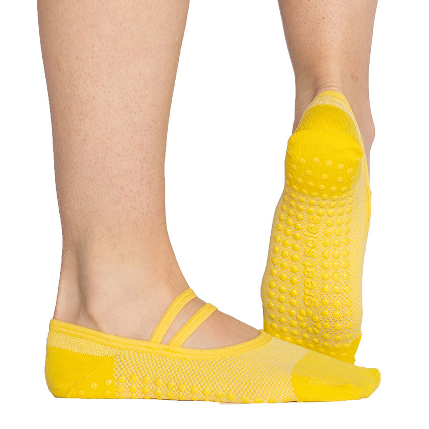Women's Yoga Socks Non Slip Grips - Improved Stability & Comfort