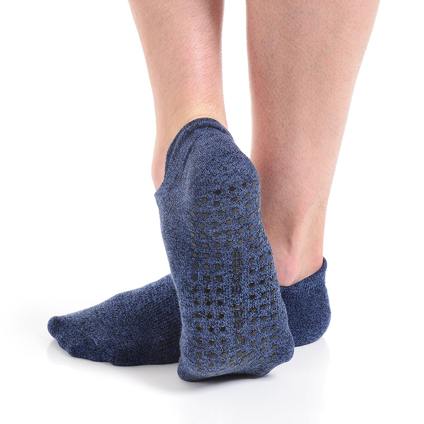 Riley Tab Back Grip Sock - Blue/Black - Great Soles