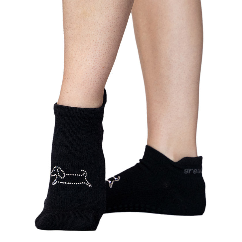 Riley Tab Back Grip Sock - Dog Studs - Great Soles