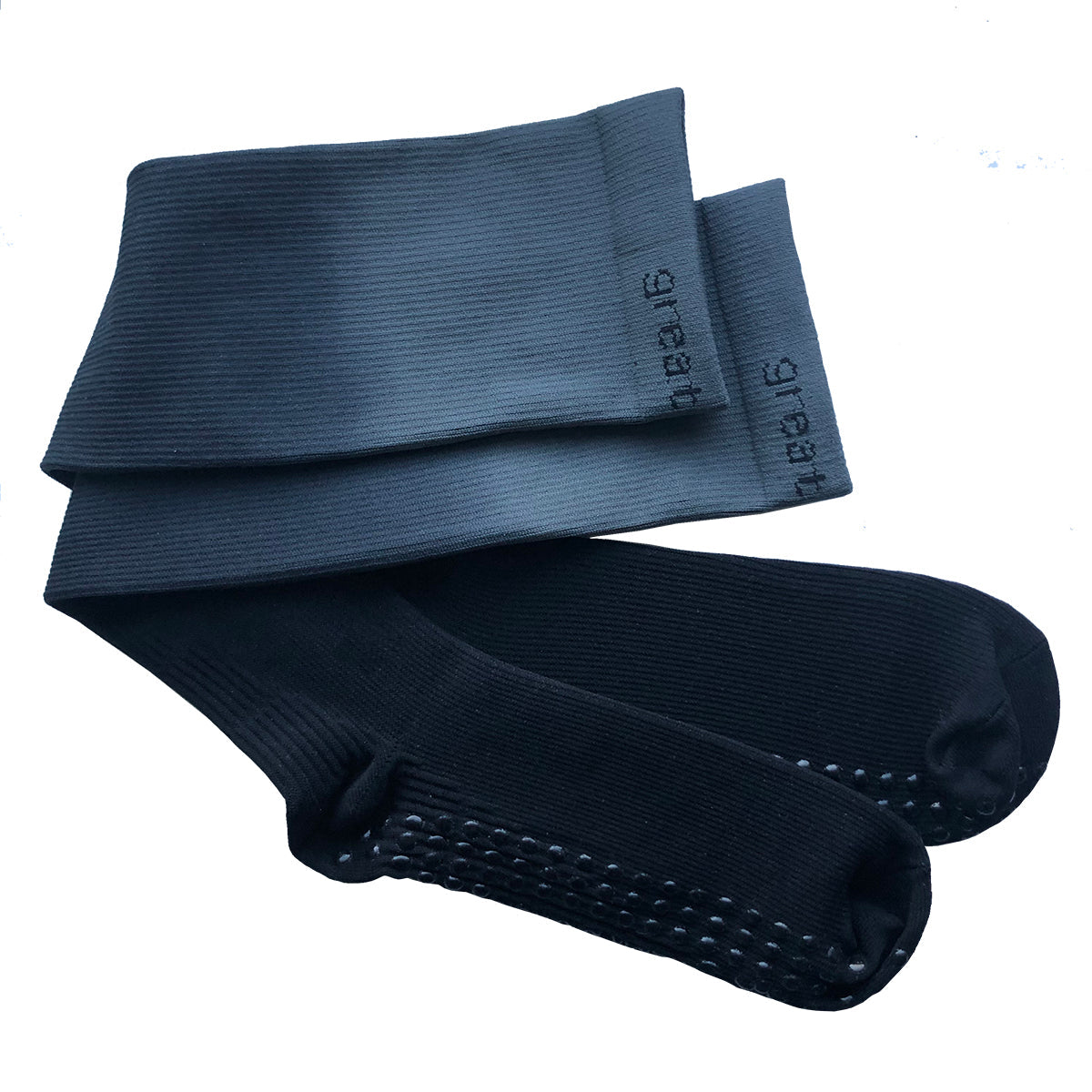 Compression Knee High Grip Sock in Ombre Dusk/Black - Great Soles