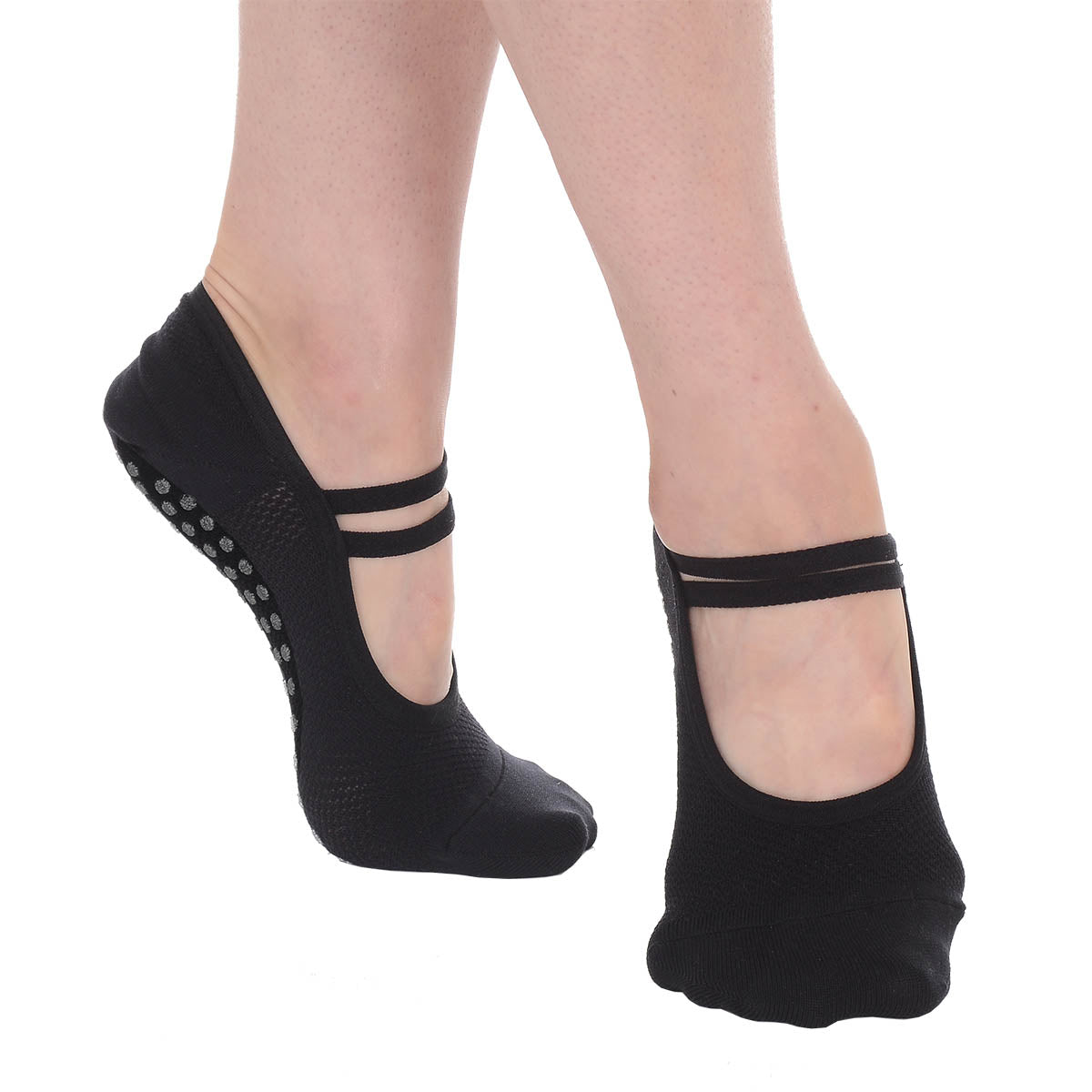  Yoga Socks with Grips for Women, Cotton Mid-tube Bottom  Cushioned Socks Non Slip Grip Socks for Yoga, Pilates, Barre, Dance,  Ballet(black) : Clothing, Shoes & Jewelry
